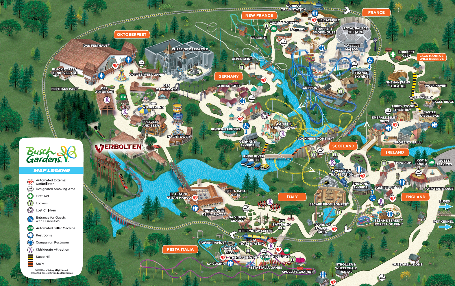 12 Busch Garden Maps To Navigate Easily