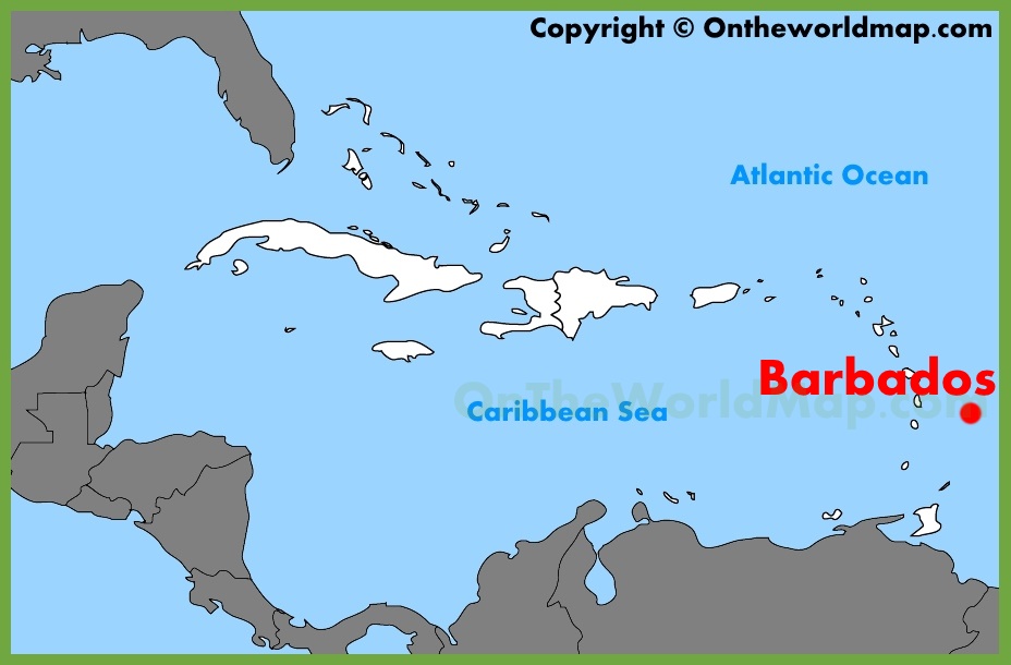 Barbados Map Geographical Features Of Barbados Of The Caribbean