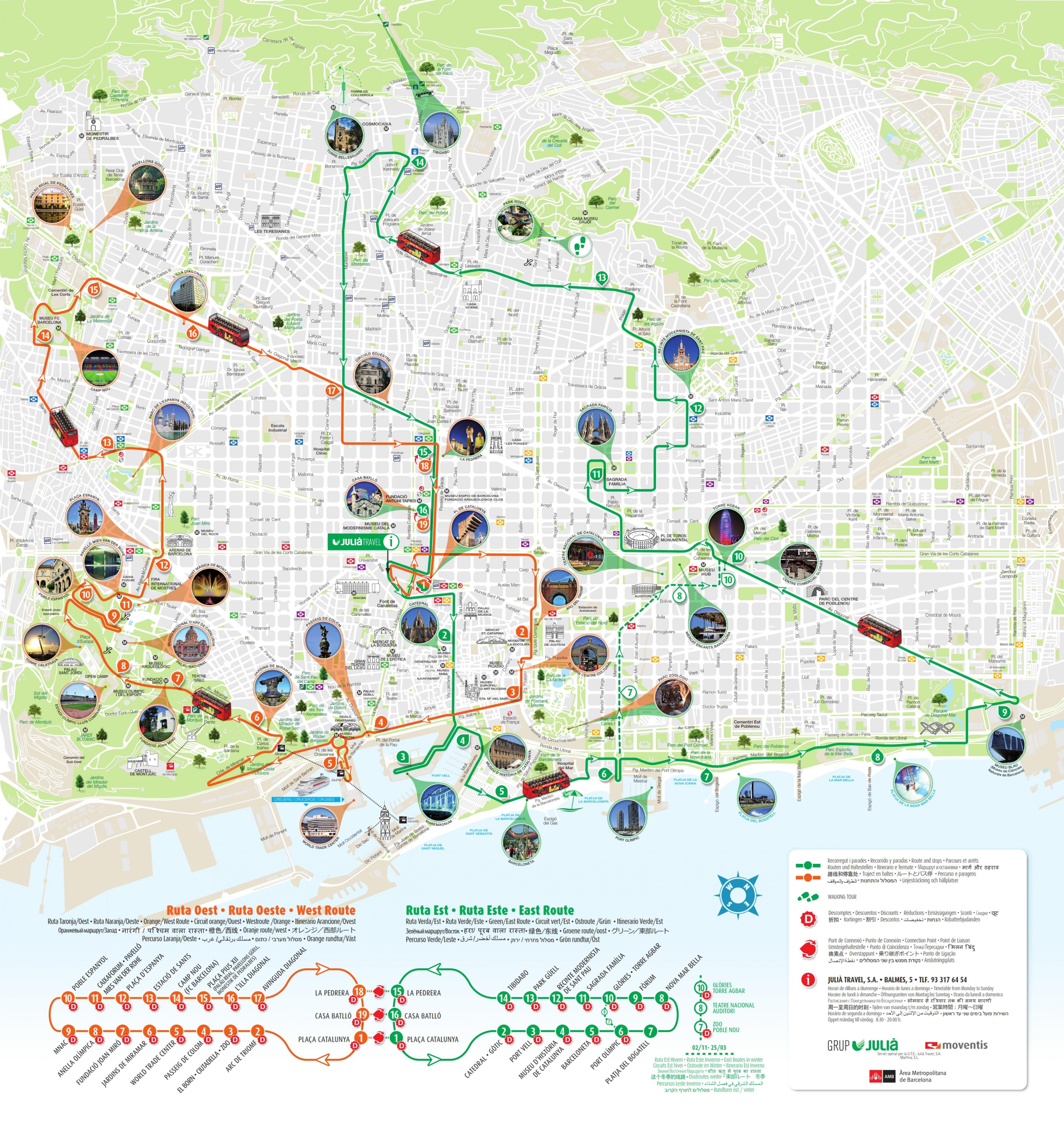 Barcelona Map Tourist