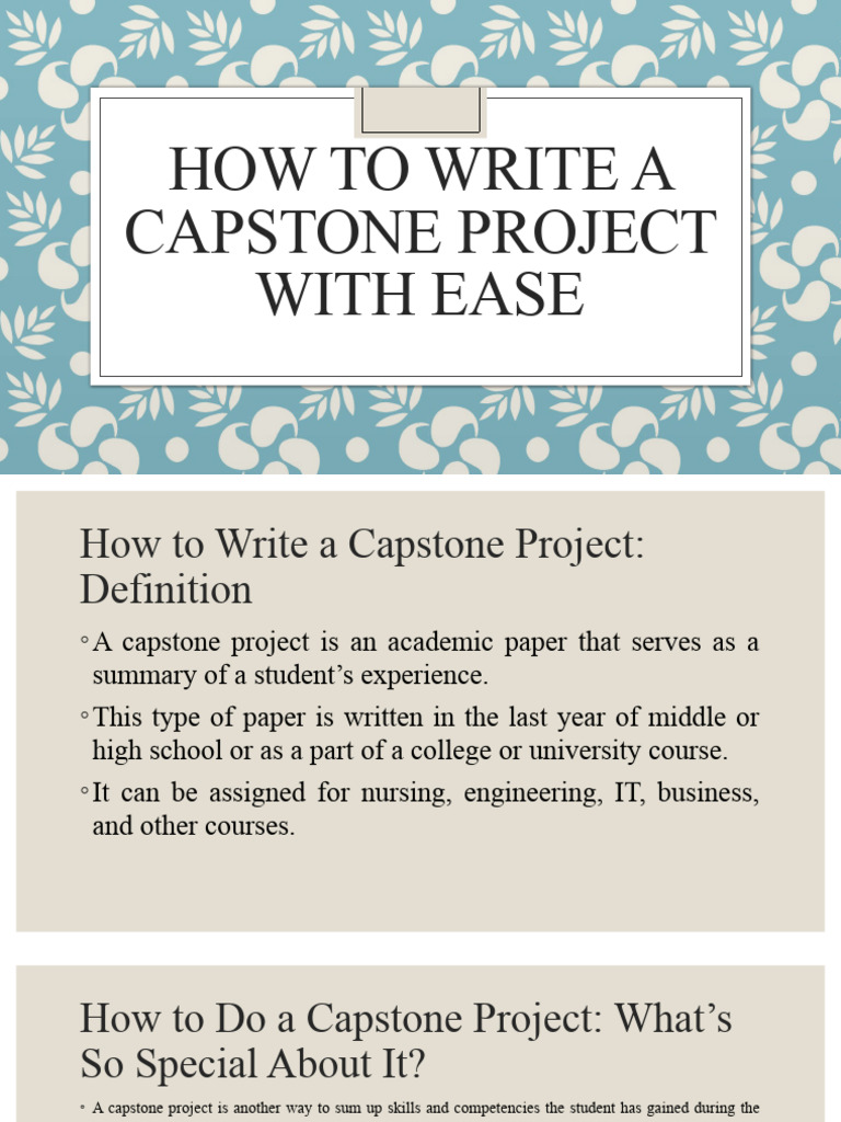 Comprehensive Capstone Guide: Succeed With Ease