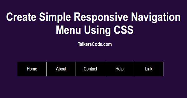 Create A Simple Css Only Responsive Navigation Menu