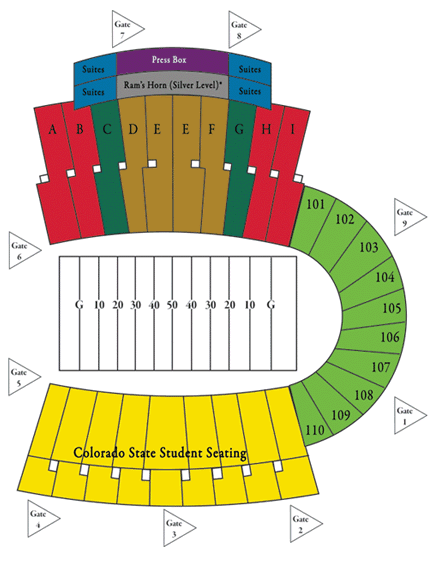 Csu Rams Football Stadium Seating Chart Elcho Table