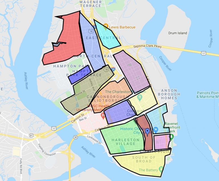 Discover The Charleston Peninsula Neighborhoods Interactive Map