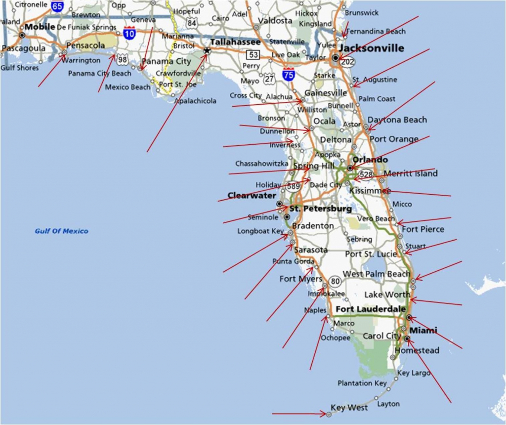 East Coast Beaches Map Map Of East Coast Beaches