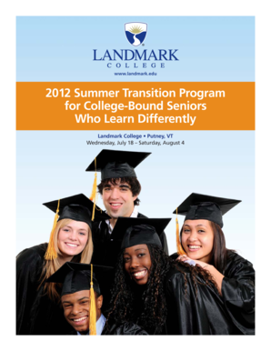 Fillable Online Landmark 16279 Transition To College V3 Layout 1