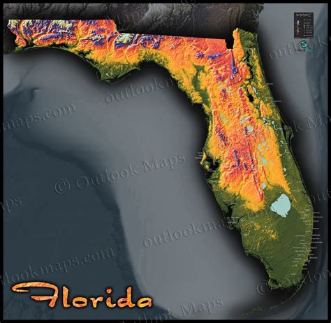 Florida Land Elevation Map Printable Maps