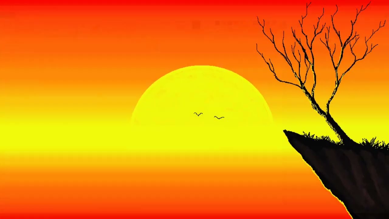 How To Draw A Sunset On Paint 3D At Layla Ortega Blog