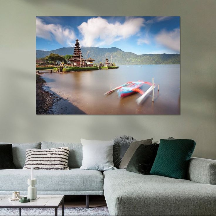 Koop De Foto Ulun Danu Bratan Temple Van Luc Buthker Op Canvas