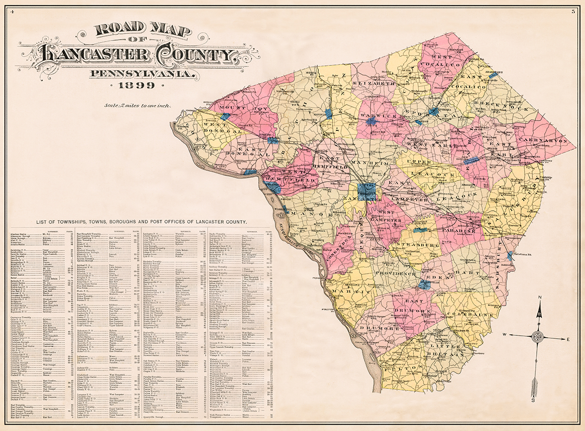 Lancaster County Pa Map Cities