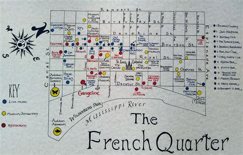 Map Of French Quarter Restaurants Alexia Lorraine