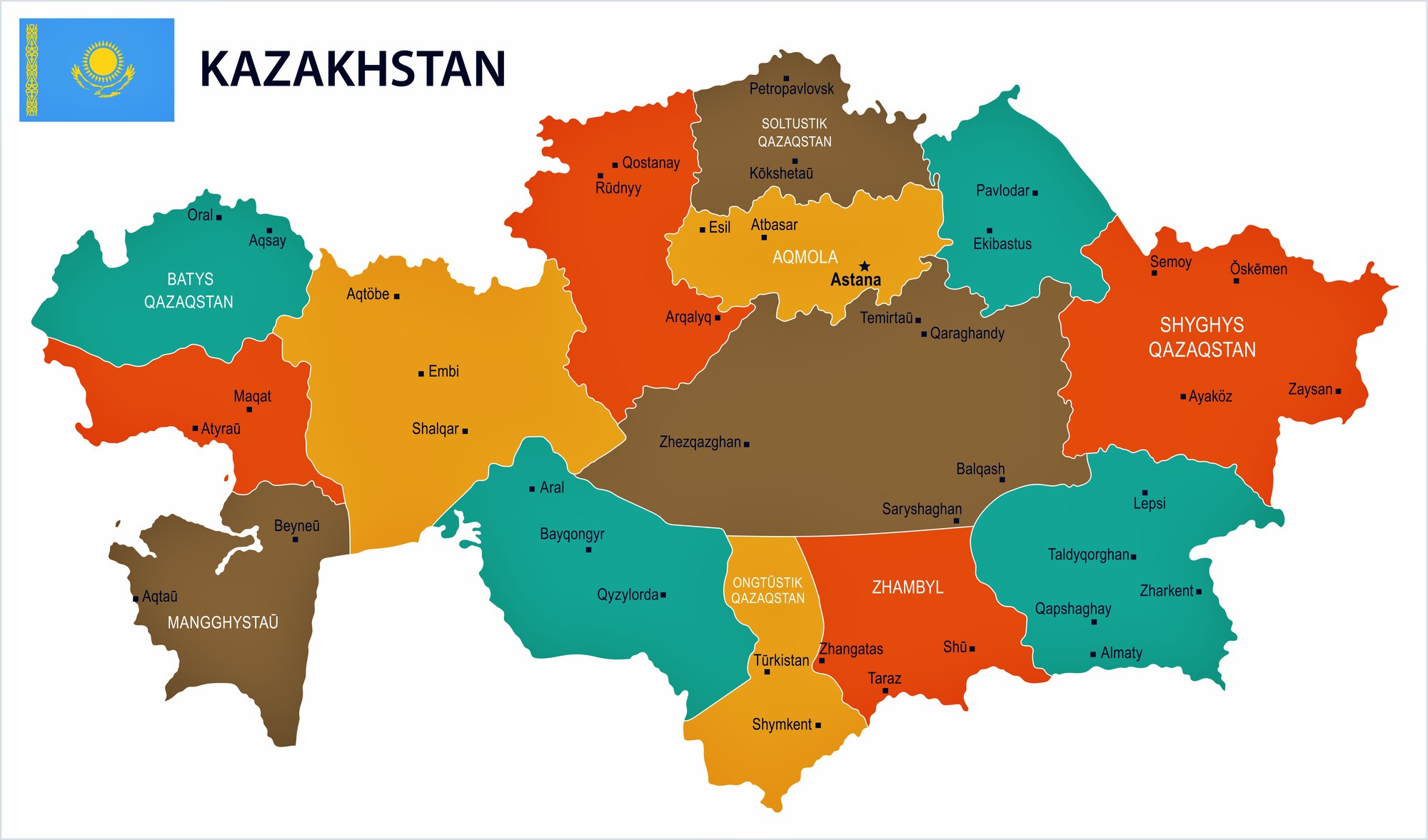 Map Of Kazakhstan: Explore Regions Easily