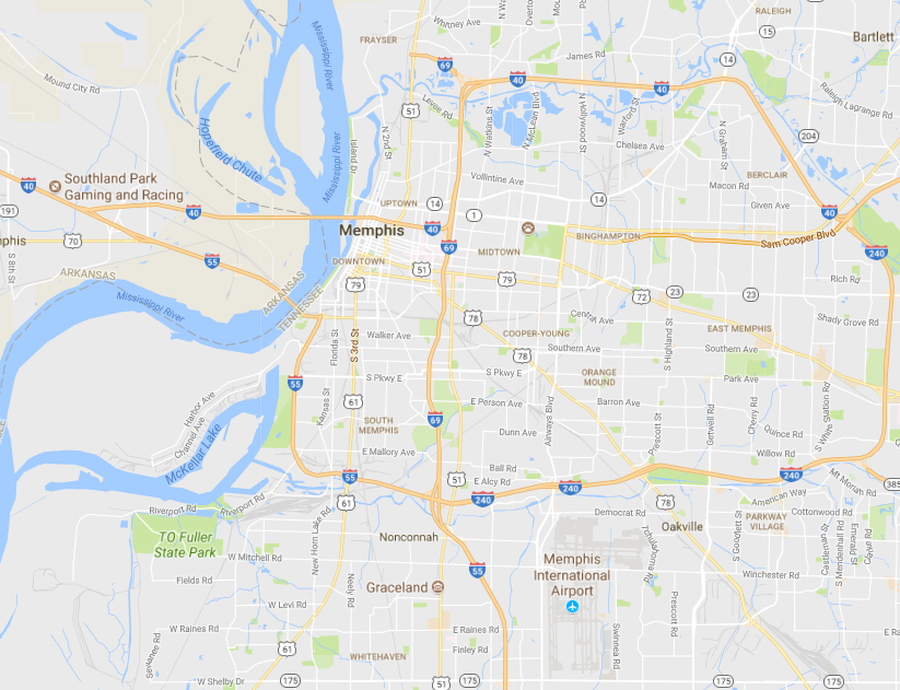 Map Of Memphis