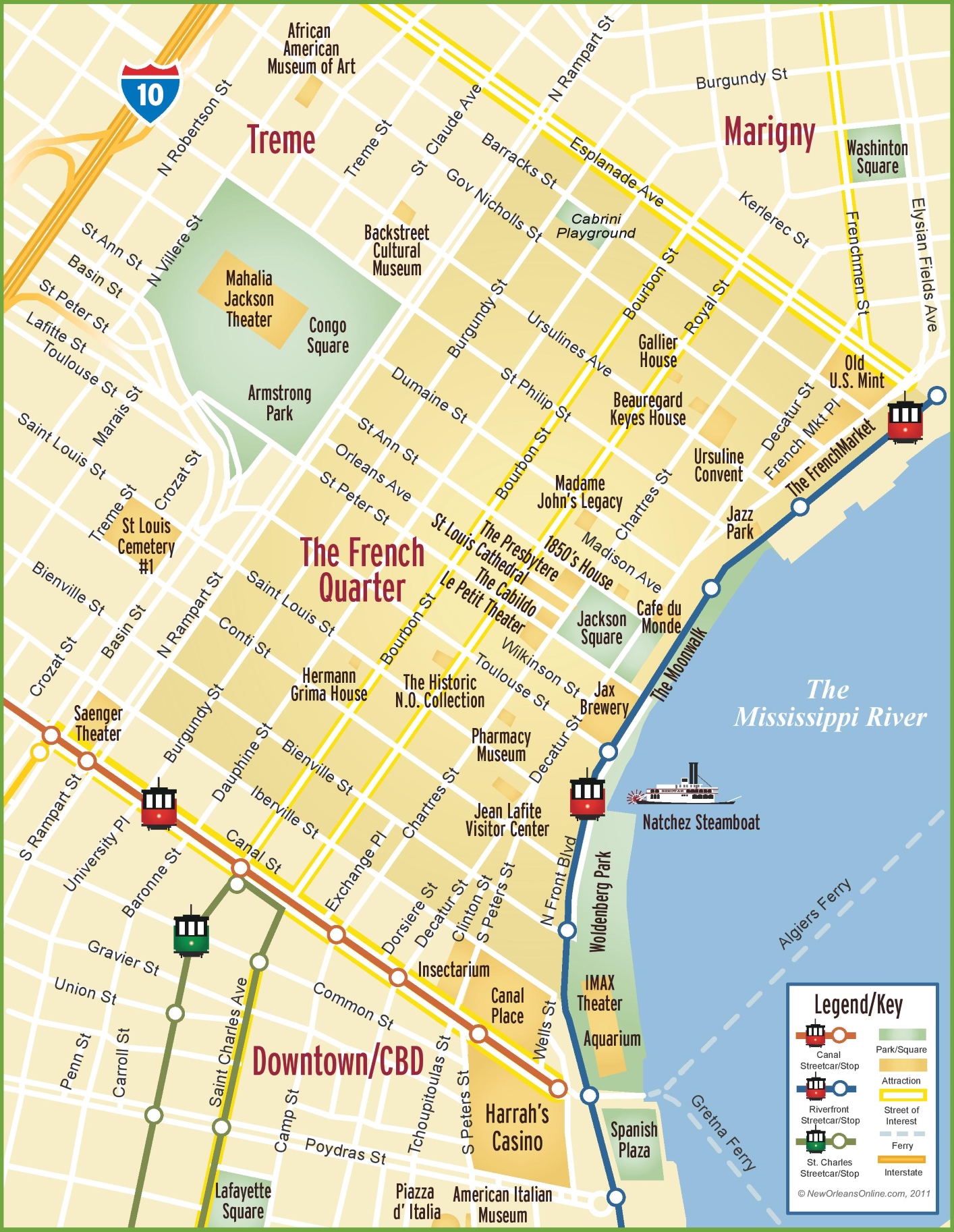 Map Of New Orleans French Quarter