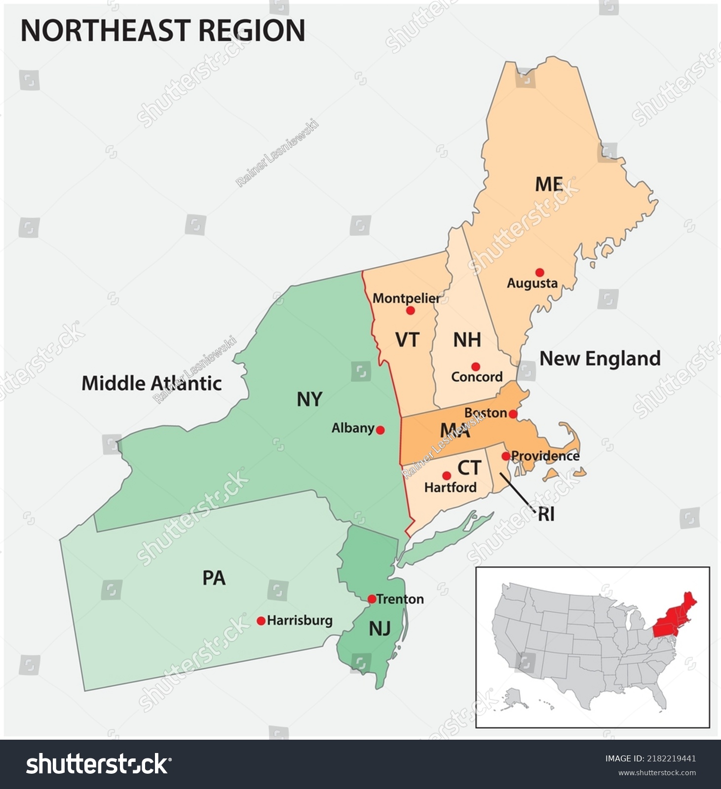 Map Of Northeast Usa With States And Cities Map Of, 46% Off