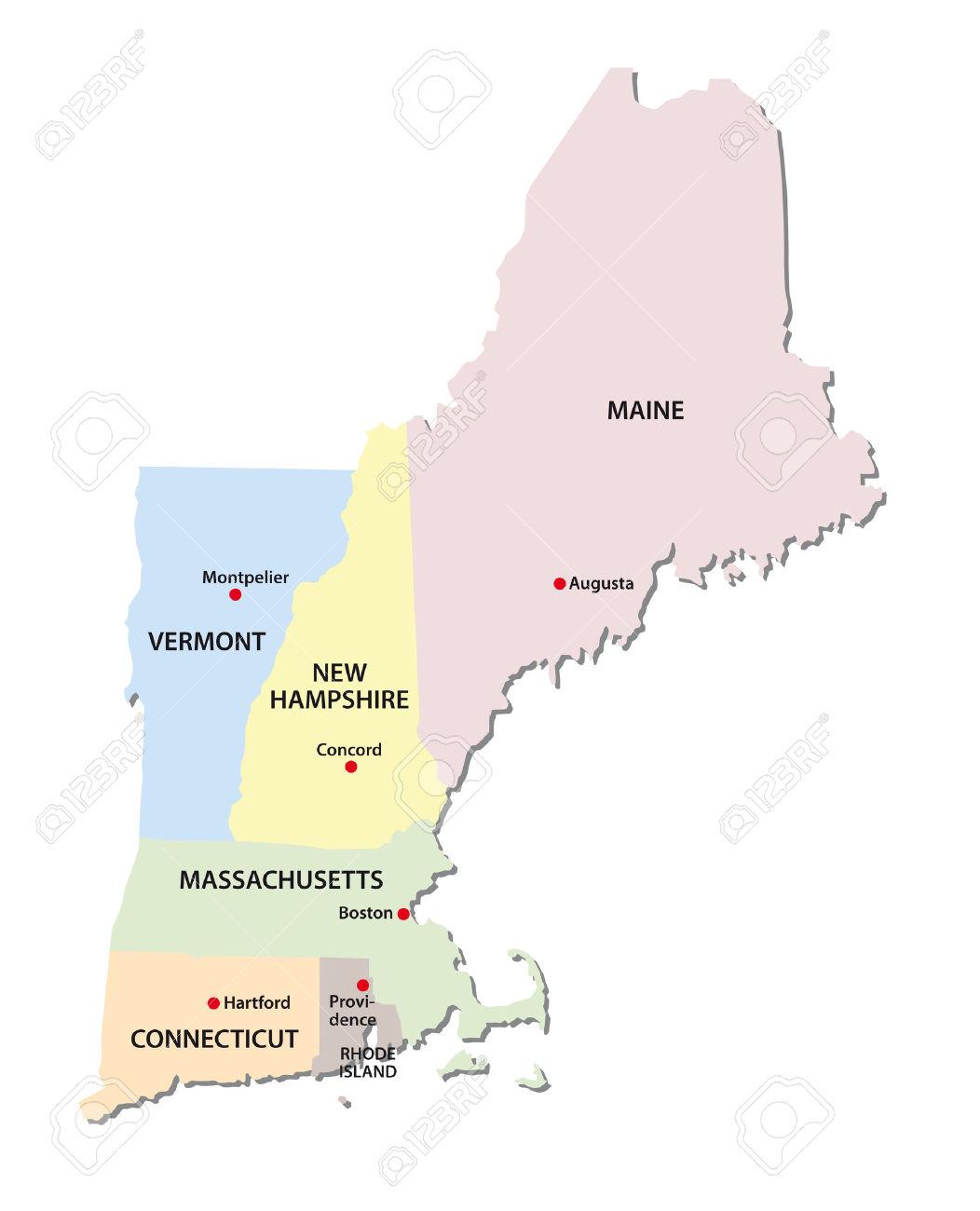 Map Of The New England States