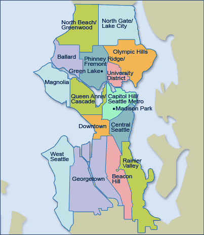 Neighborhood Map Of Seattle