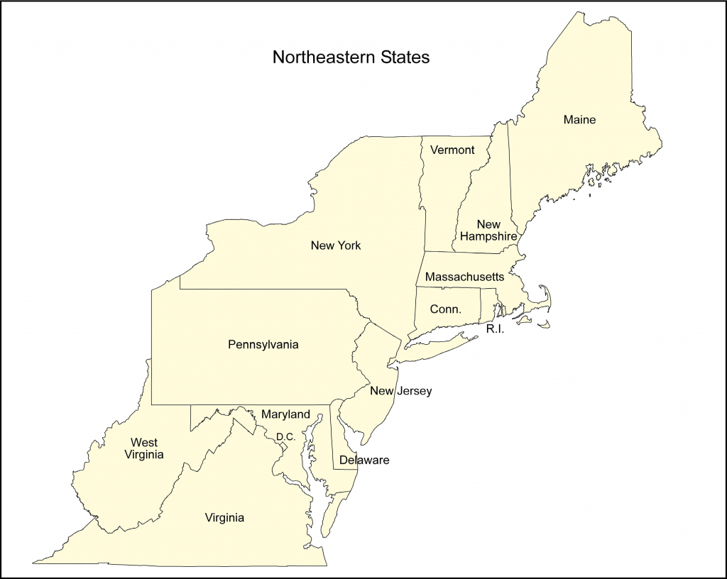 Printable Northeast Region Map