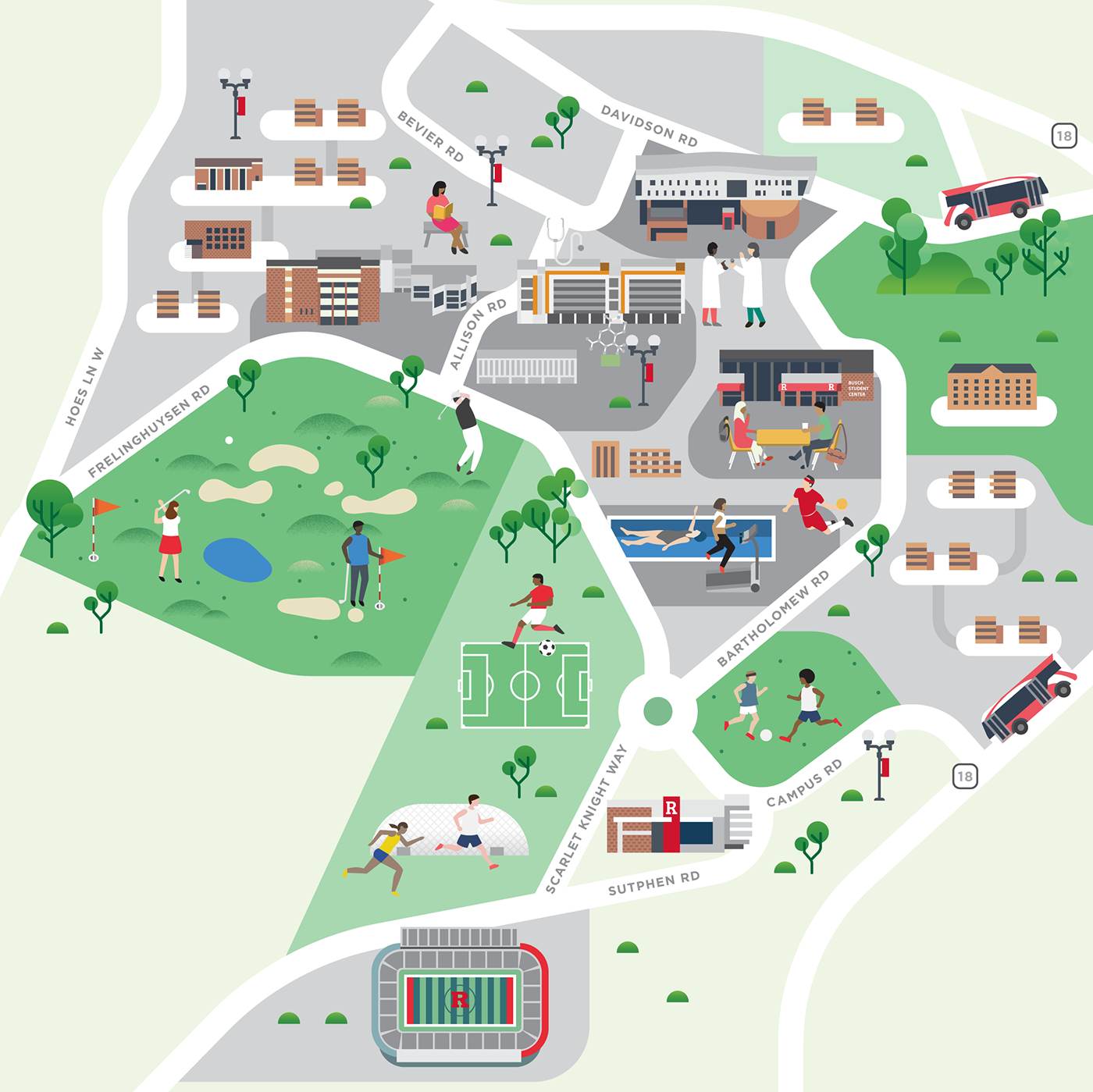 Rutgers University Maps Behance