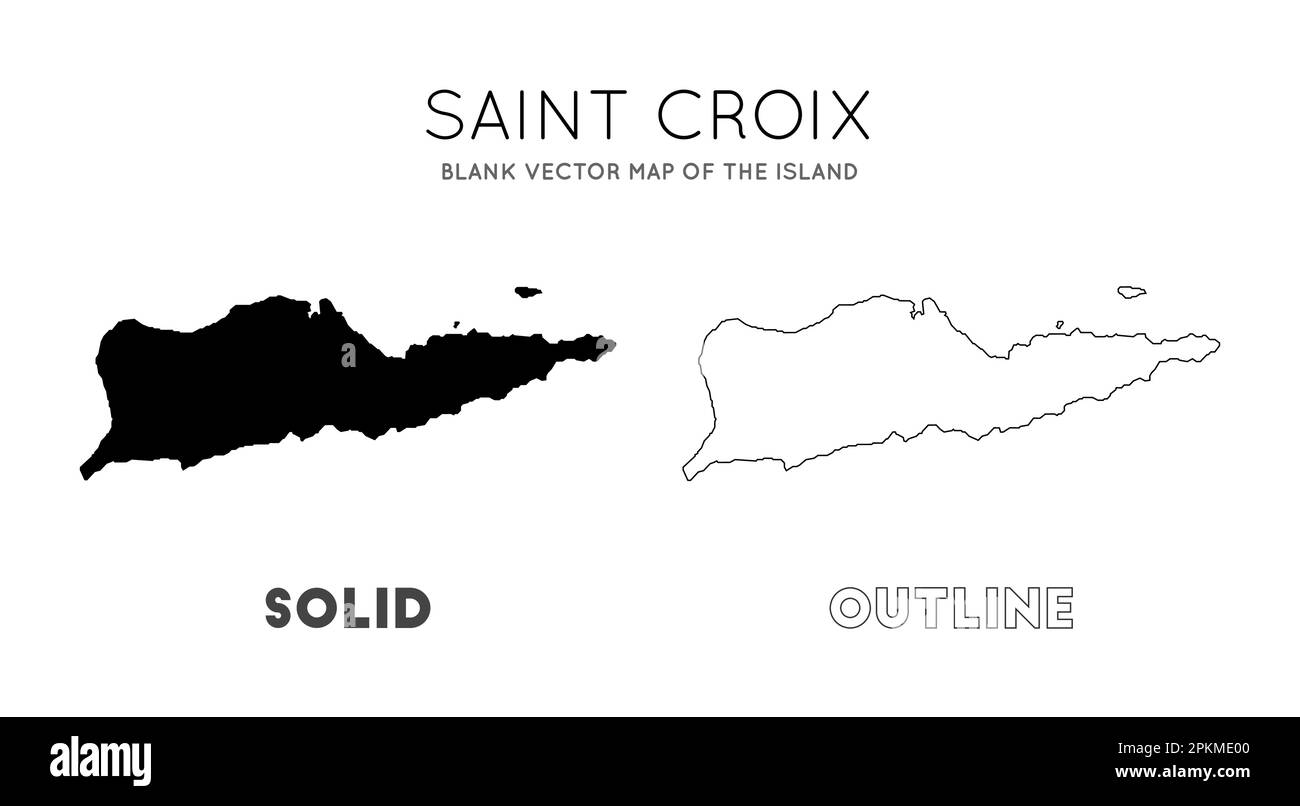 Saint Croix Travel Map Stock Vector Images Alamy