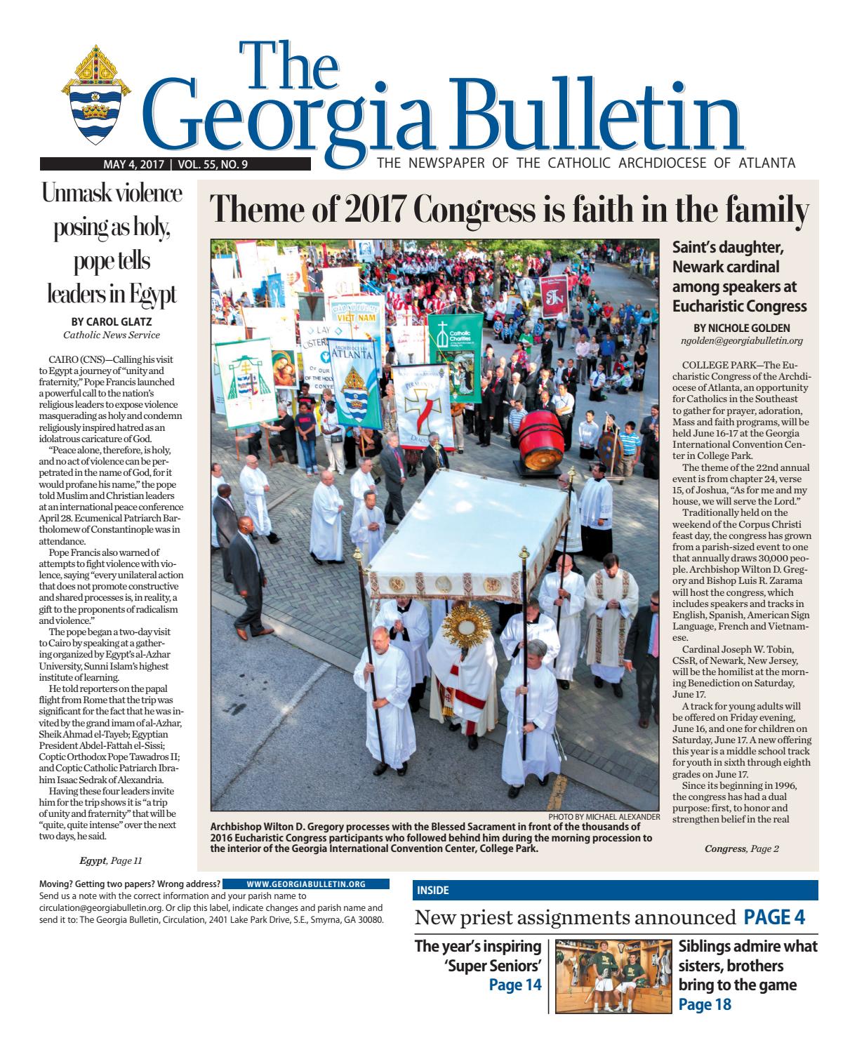 The Georgia Bulletin May 4 2017 By Georgia Bulletin Issuu