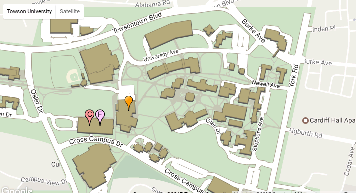 Towson University Map Cyndiimenna