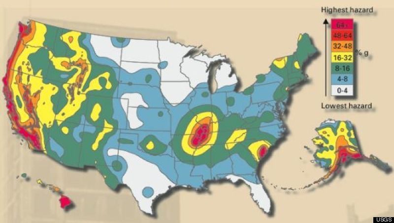 United States Earthquake Fault Line Map