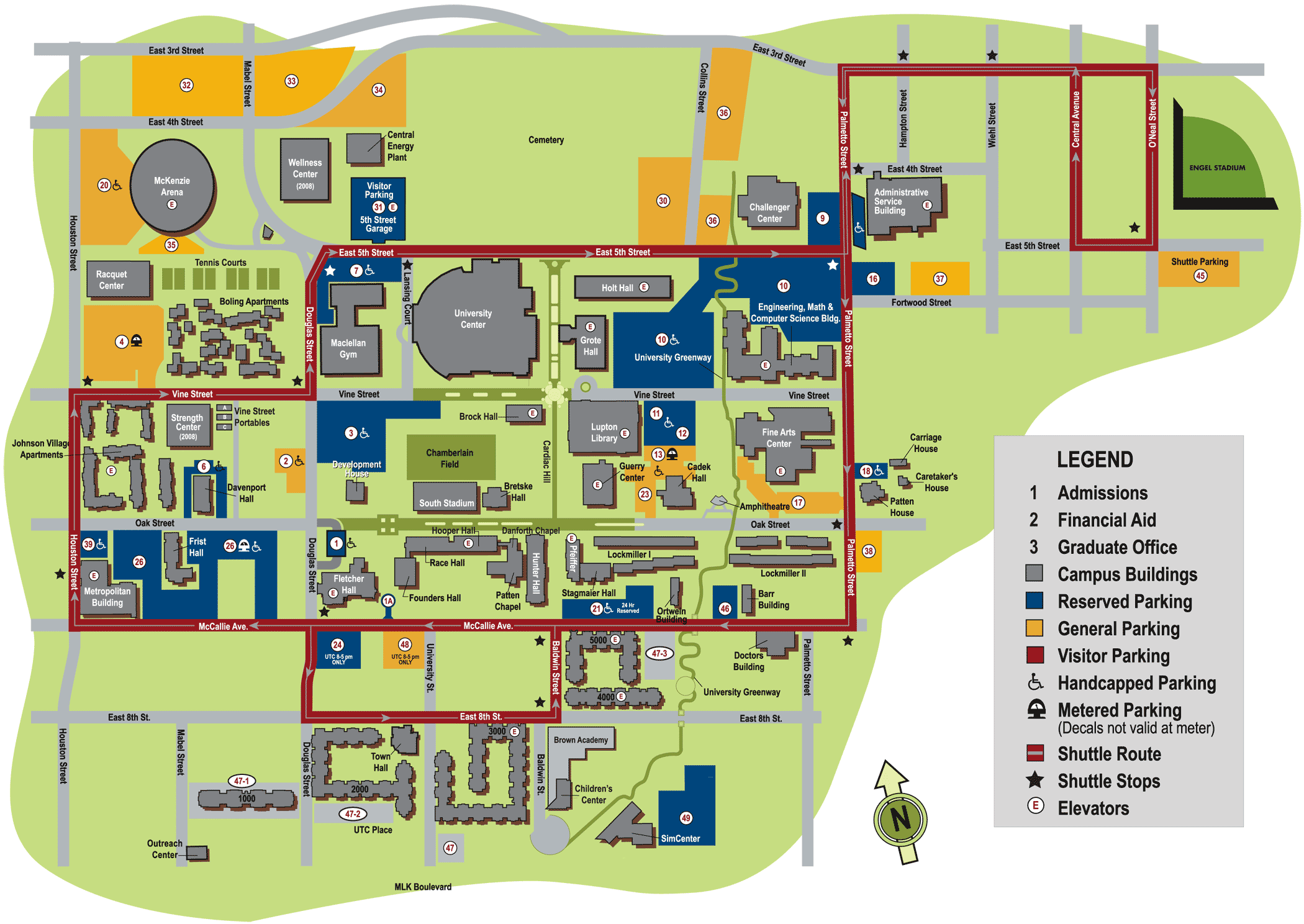 University Of Tennessee Campus Map