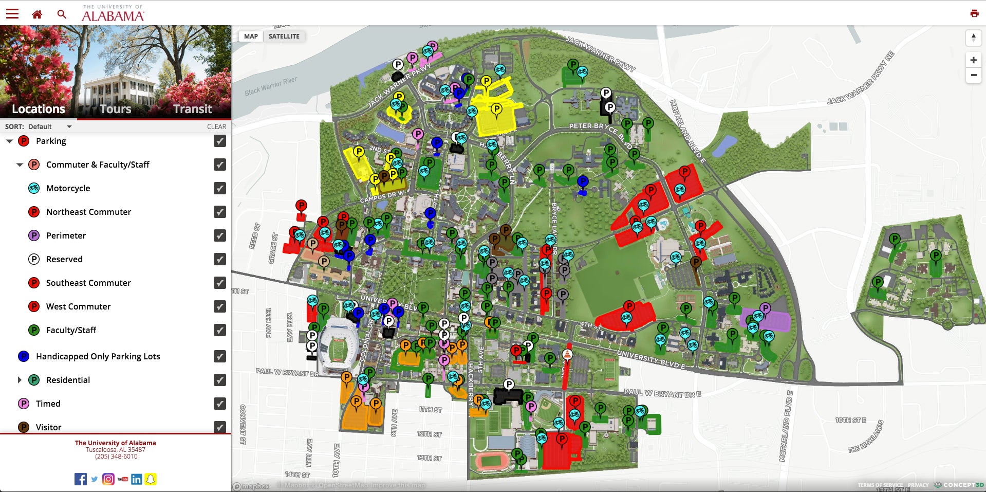 University Rolls Out New Real Time Interactive Campus Map