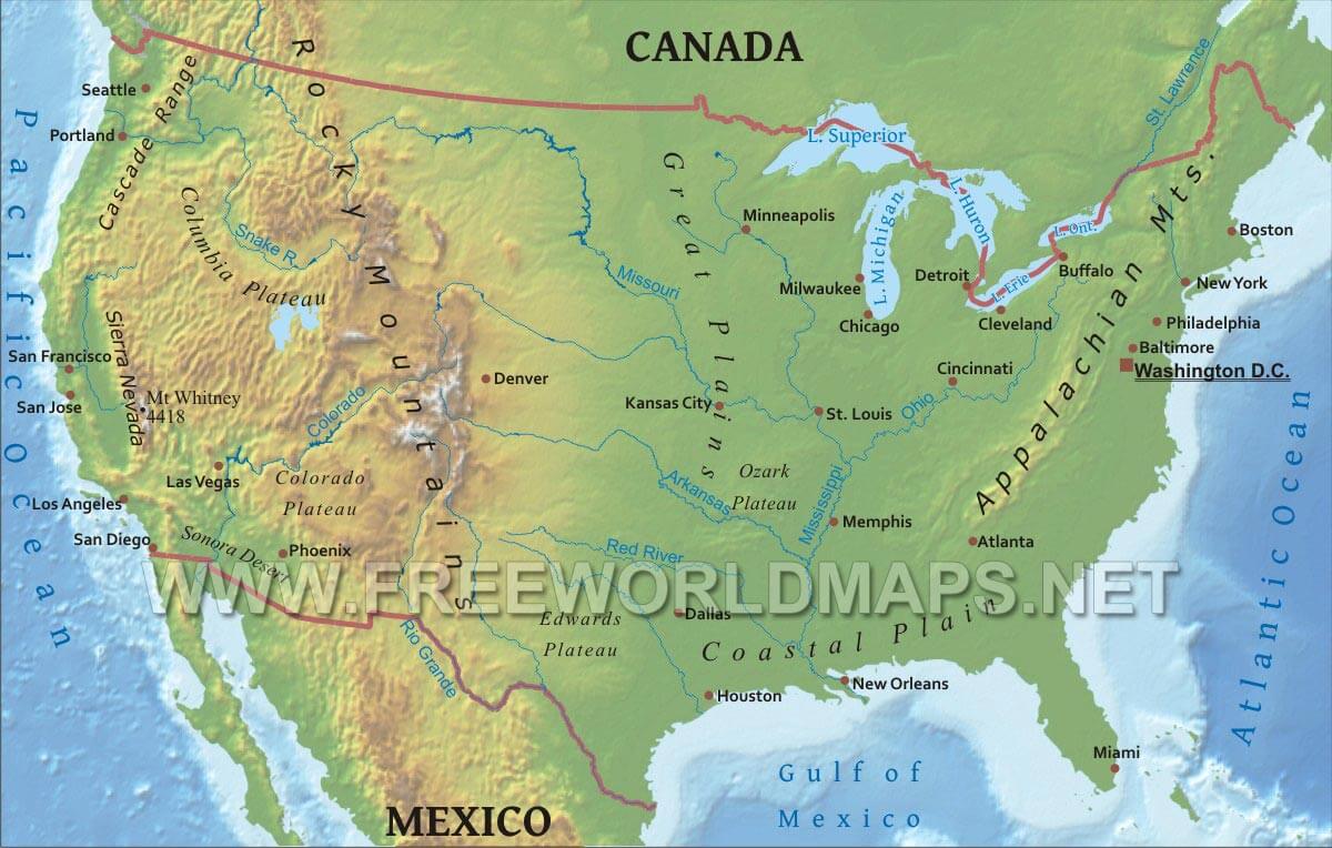 What Is A Physical Map Of U.s? Easy Navigation