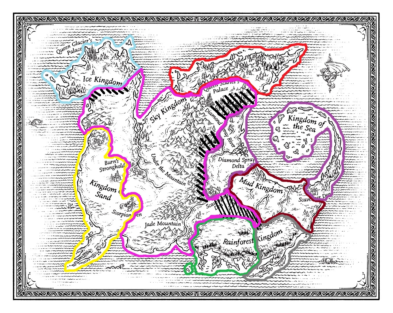 Wings Of Fire Map Of Pyrrhia Maps For You